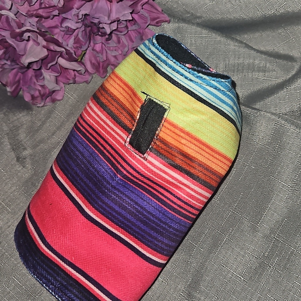 NIB Colorful Striped Dog Jacket Small